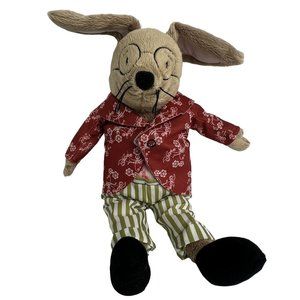 Ikea Plush Piphare Bunny Rabbit With Jacket Pant 15" Stuffed Animal Floppy Ears
